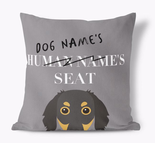 Human's Seat: Personalized {breedFullName} Canvas Pillow